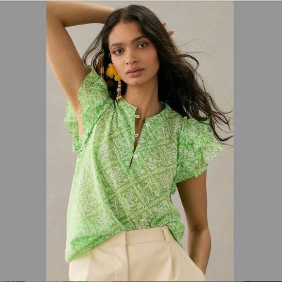 NWT Anthropologie Banjanan Valetta Blouse - Medium - Picture 1 of 9